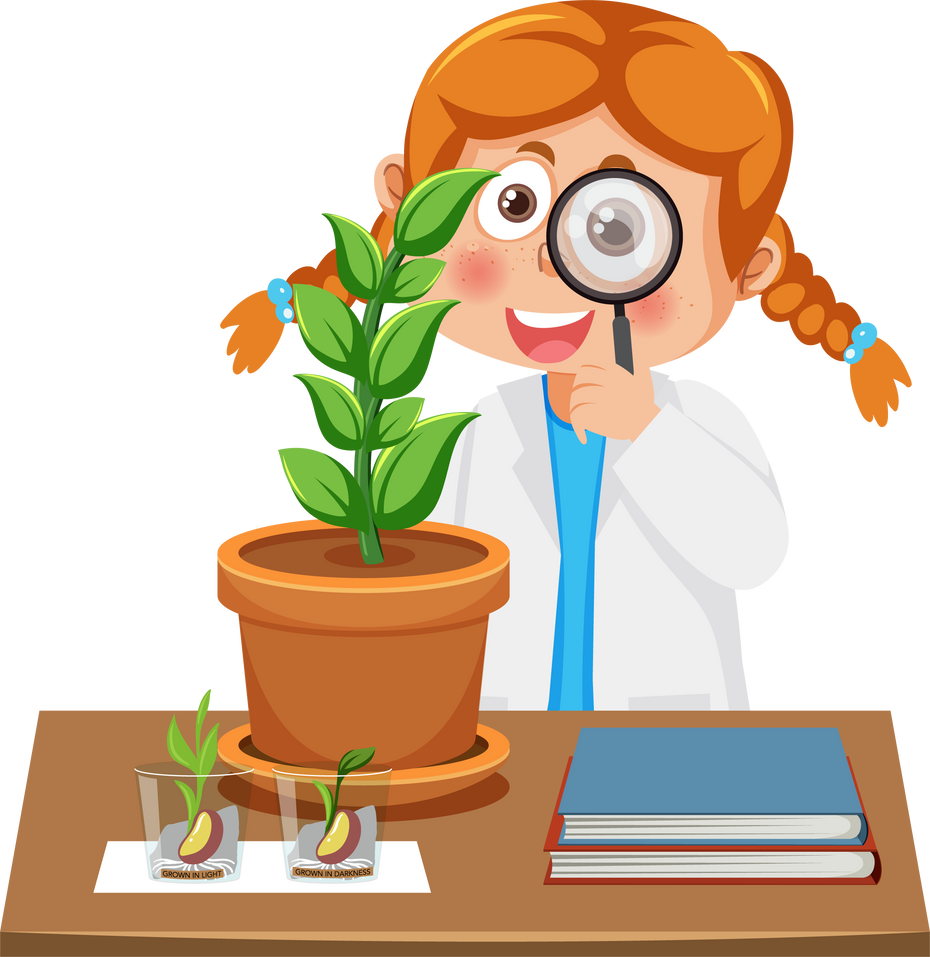 Scientist Girl Doing Science Experiment